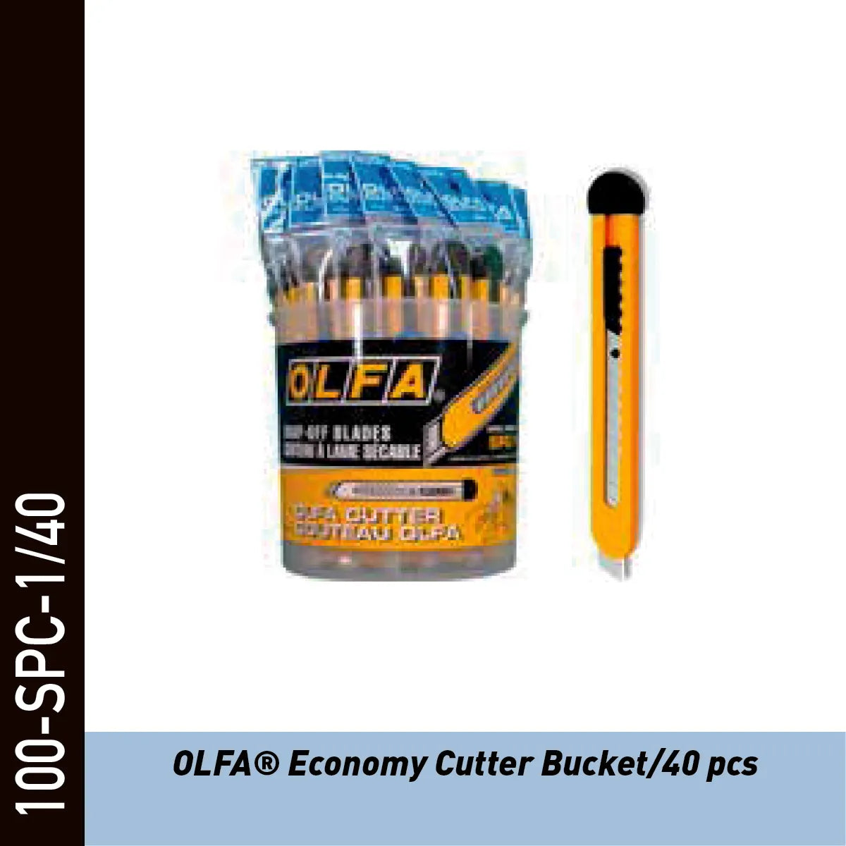 OLFA ECO BUCKET - Lot de cutters 40 Pcs