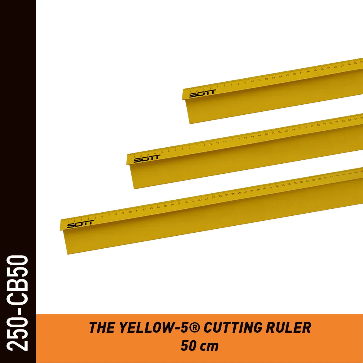 SOTT YELLOW-5 Règle antidérapante 100cm