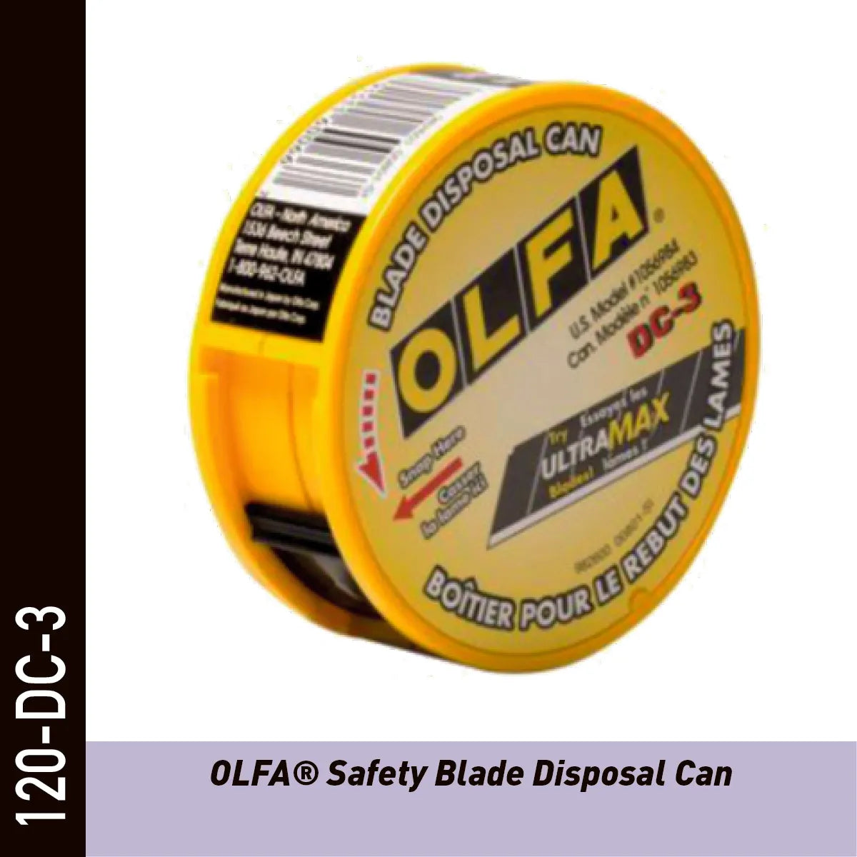 OLFA Conteneur pour stockage de lames usagées - 9 et 18mm