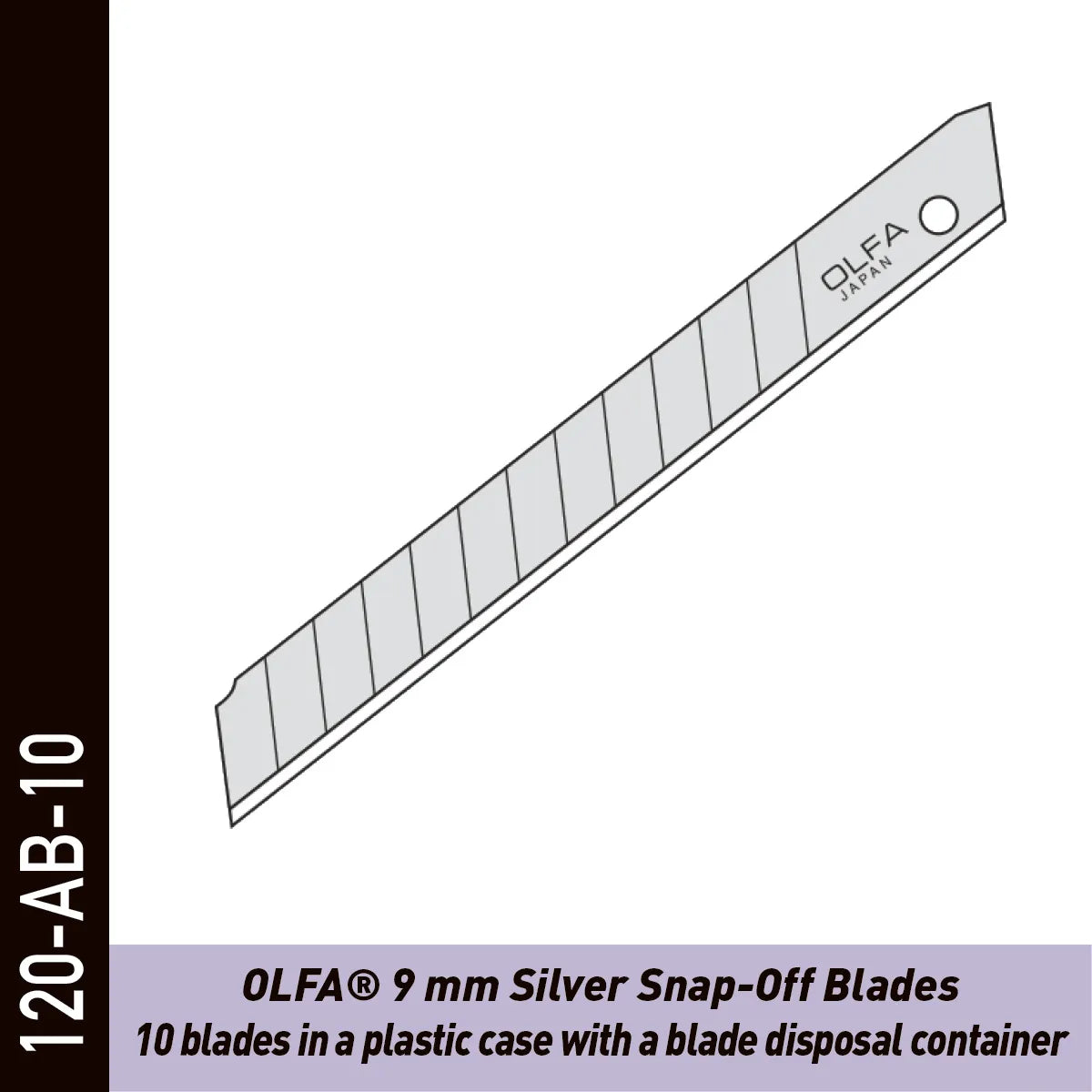 OLFA Lames sécables 9 mm 45° - 10 Pcs