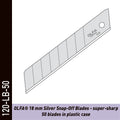 OLFA Silver Lames sécables 18mm 59° - 50 Pcs