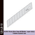 OLFA Silver Lames sécables 18mm 59° - 10 Pcs