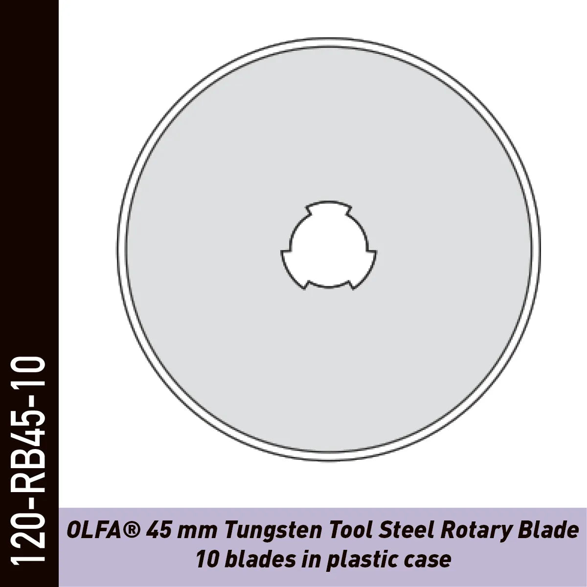 OLFA Lames circulaires pour cutter rotatif RTY-/DX, 2NS, 2G, 2C - 10 Pc