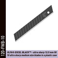 OLFA Excel Black Lames sécables ultra tranchantes 65° 12.5mm - 10pc