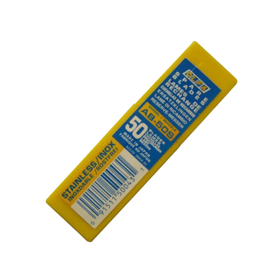 OLFA Lames sécables acier inoxydable 9 mm 45° - 50 Pcs