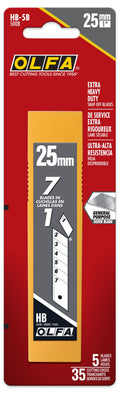 OLFA Silver Lames sécables 25mm 59° - 5 Pcs