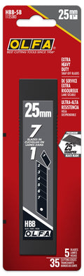 OLFA Excel Black Lames sécables 25mm 59° - 5 Pcs