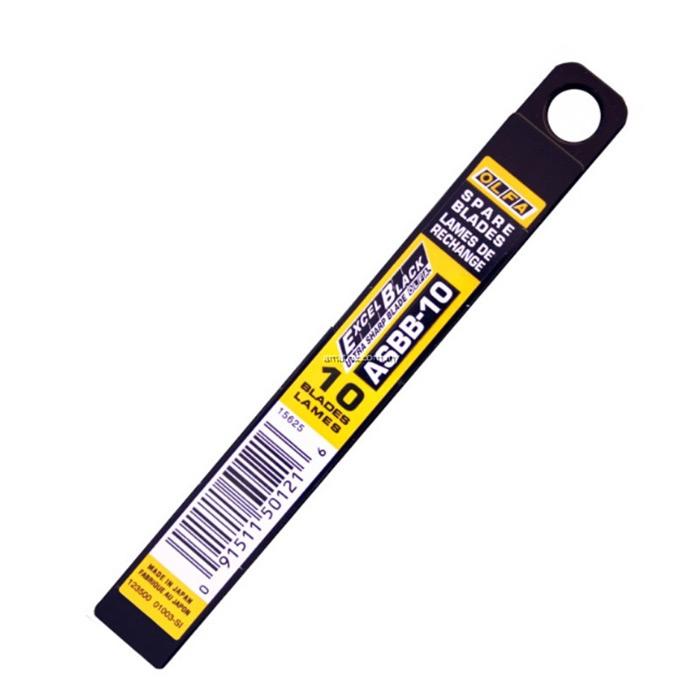 OLFA Black Lames sécables ultra-tranchantes 9 mm 45° - 10 Pcs 9mm