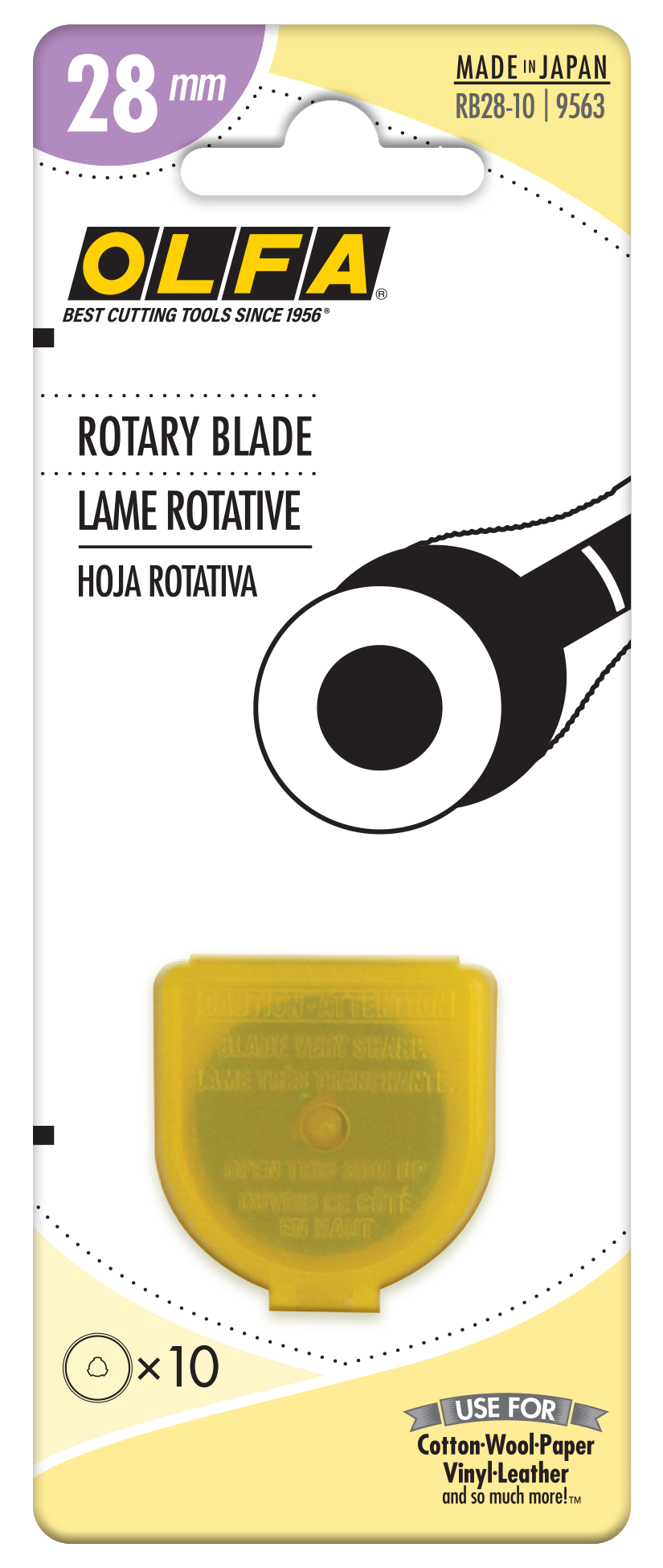 OLFA Lames circulaires pour cutter rotatif RTY-1/G - 10 Pcs