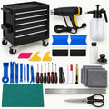 Kit complet atelier HorizonPros : servante, décapeur thermique, raclettes, outils de démontage et accessoires de pose